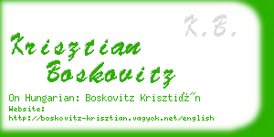 krisztian boskovitz business card